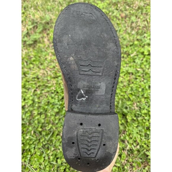 Men's Brazos Brown Leather Round Toe Safety Toe Work Boots Size 9 B9703 - Picture 8 of 16